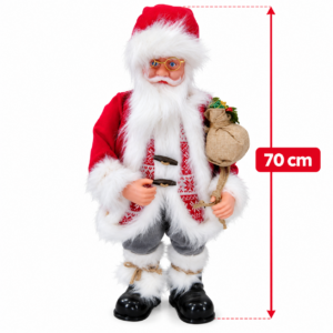 Santa Claus mediano / Muñeco decorativo de Papá Noel de 70 cm